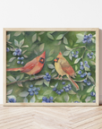 Cardinals and Blueberries