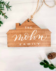 Farmhouse Ornament | Personalized Wooden Ornament