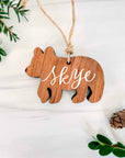 Little Bear Ornament | Personalized Wooden Ornament