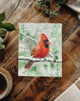 Winter Cardinal on a Snowy Branch Art Print